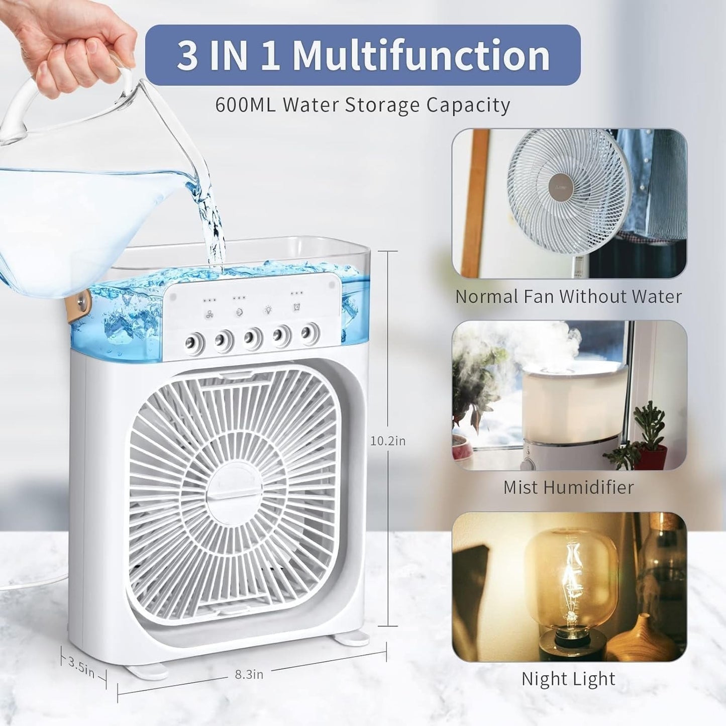 3-in-1 air conditioner - Cool, Refresh, Humidifier!