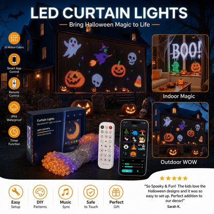 ELIER SpookyGlow — Smart LED Curtain Lights