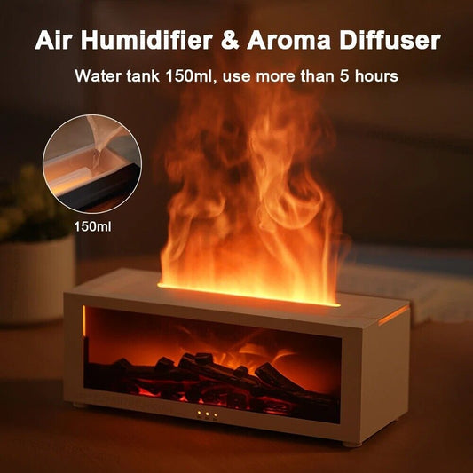 🔥 4 in 1 Cozy fireplace, air humidifier + night light